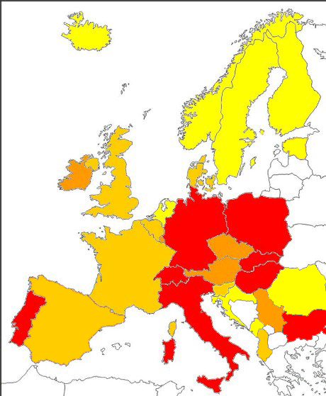 taux de césariennes en europe